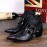 Shoes Limited Edition Pure Handmade Outdoor / Party Evening Leather Fashion Boots Black