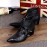 Shoes Limited Edition Pure Handmade Outdoor / Party Evening Leather Fashion Boots Black