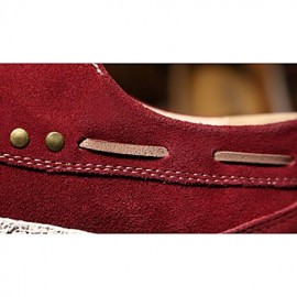 Men's Shoes Casual Suede Oxfords Blue/Brown/Burgundy  